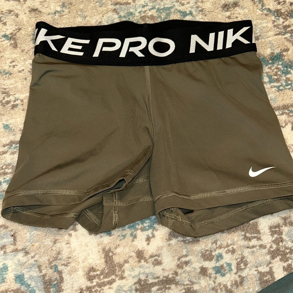 Green nike pros- Size small